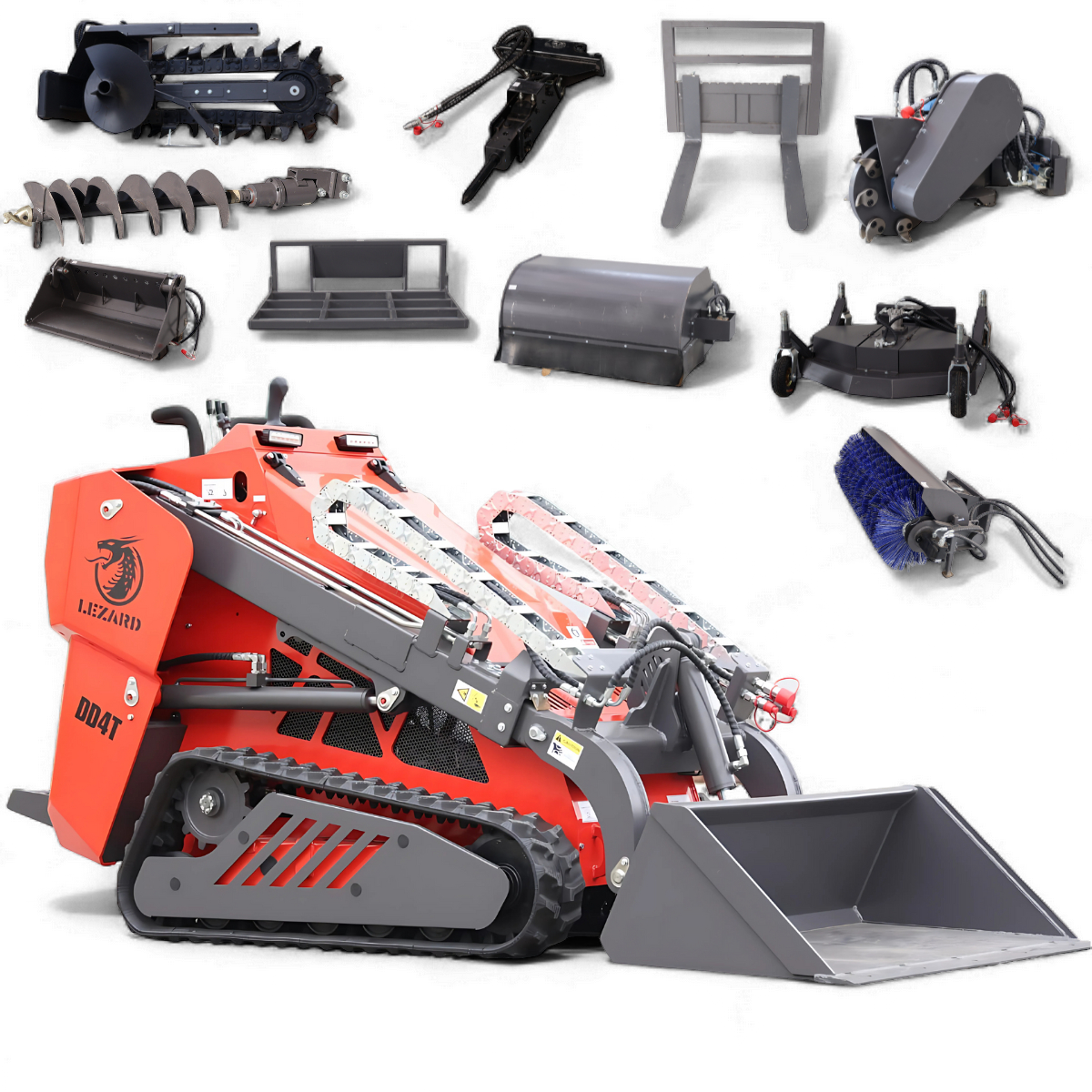 Chargeuse télescopique skid LEZARD KUBOTA DD4T à chenilles porte-outils diesel
